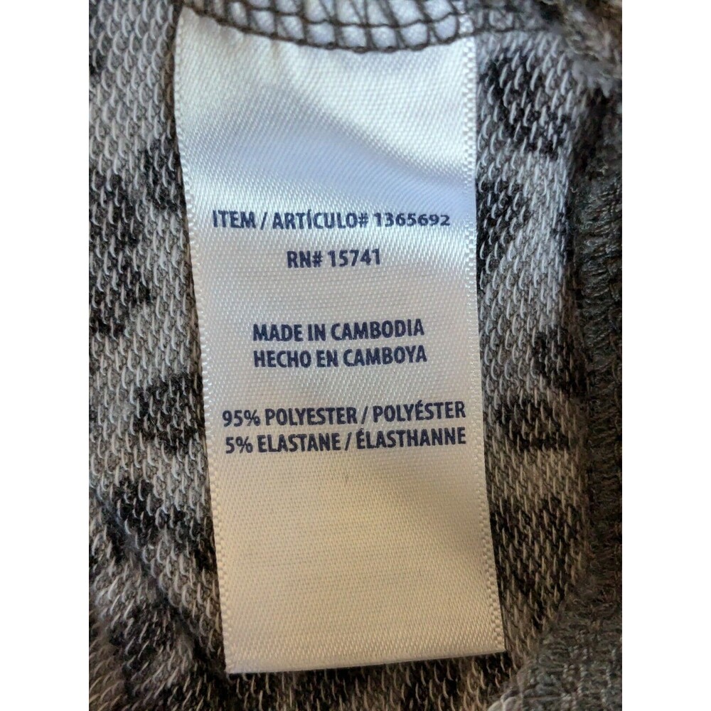 Splendid Sweater Women's Size XL Gray Black Leopard Print Crew Pullover Comfy - Picture 10 of 12